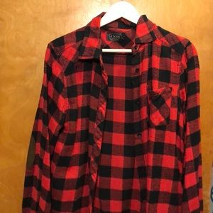 Checker red and black flannel